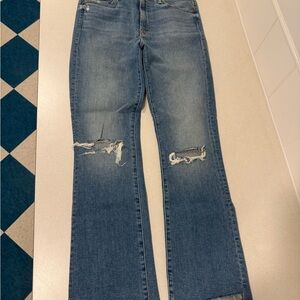 MOTHER jeans insider crop  fray step hem